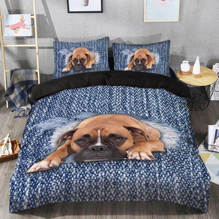 Lazy Bulldog Lying Down Dog Lovers Bedding Set