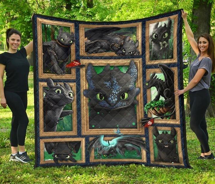 Toothless How To Train Your Dragon Quilt Blanket