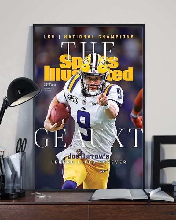 Lsu Tigers National Champions The Sport Illustrated Geauxt Joe Burrow Poster Canvas