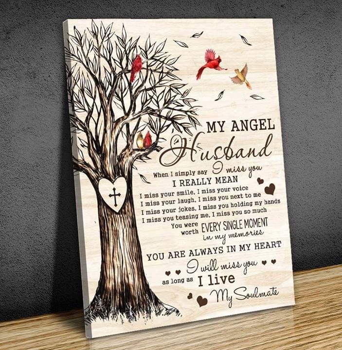 My Angel Husband When I Say I Love You I Really Mean Cardinal Bird Poster Canvas