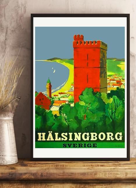 Helsingborg Sverige Danmark Poster Canvas