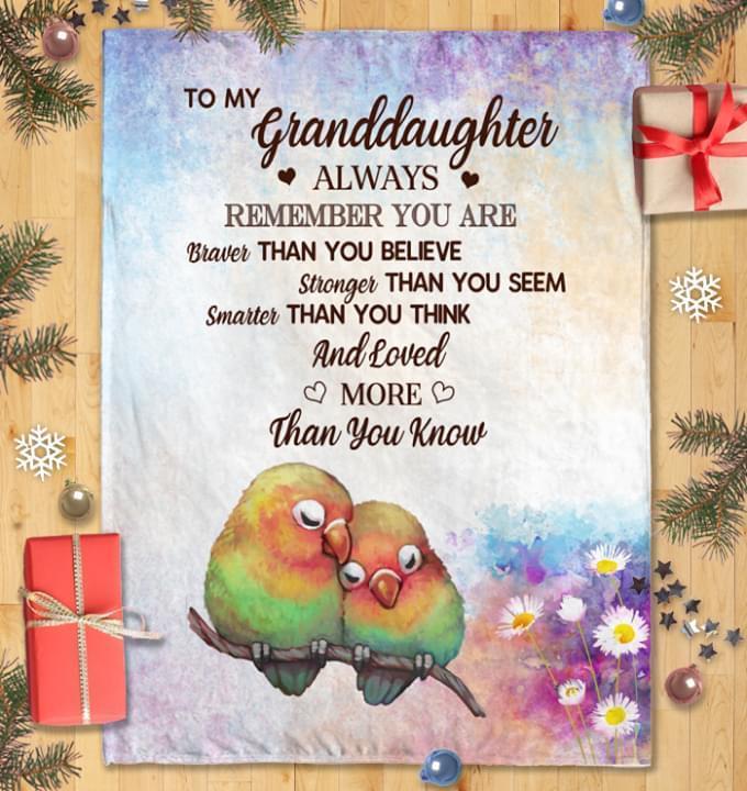 Bird Granddaughter Remember You Are Braver Stronger Smarter Than You Think Poster Canvas