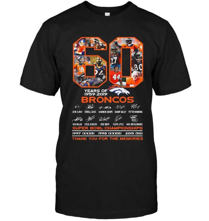 60 Years Of Denver Broncos Signed Shirt
