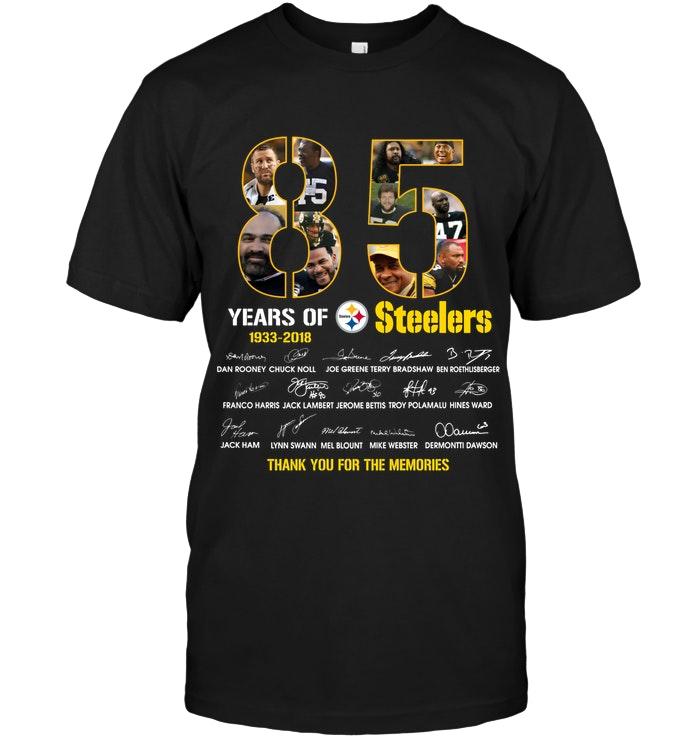 85 Years Of Pittsburgh Steelers Player Signed Shirt