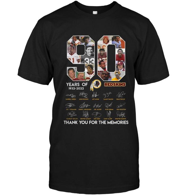 90 Years Of Washington Redskins Shirt