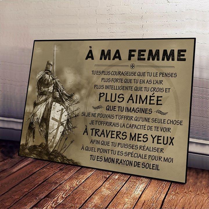 A Ma Femme Plus Ai Mee A Travers Mes Yeux Poster