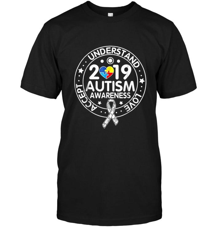 Accept Understand Love 2019 Autism Black T Shirt