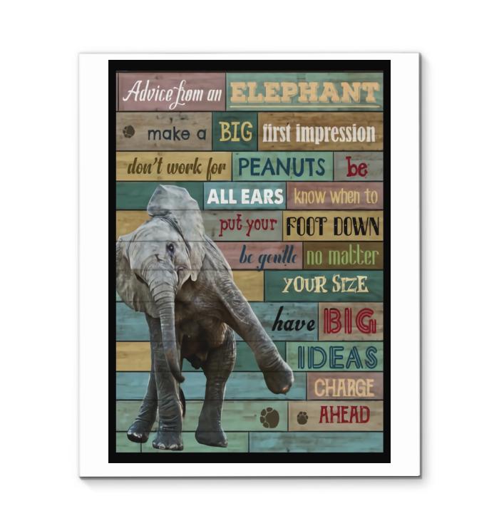 Advice From An Elephant Be All Ears Know When You Put Your Foot Down Canvas