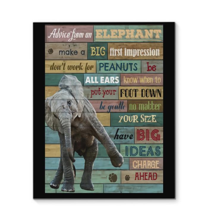 Advice From An Elephant Make Big First Impression Dont Work For Peanuts Canvas