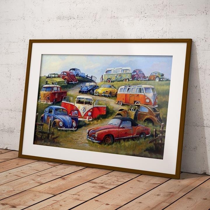 All Volkswagen Car Poster Canvas
