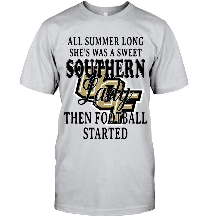 All Summer Long Shes Sweet Southern Lady Then Football Started Ucf Knights Shirt