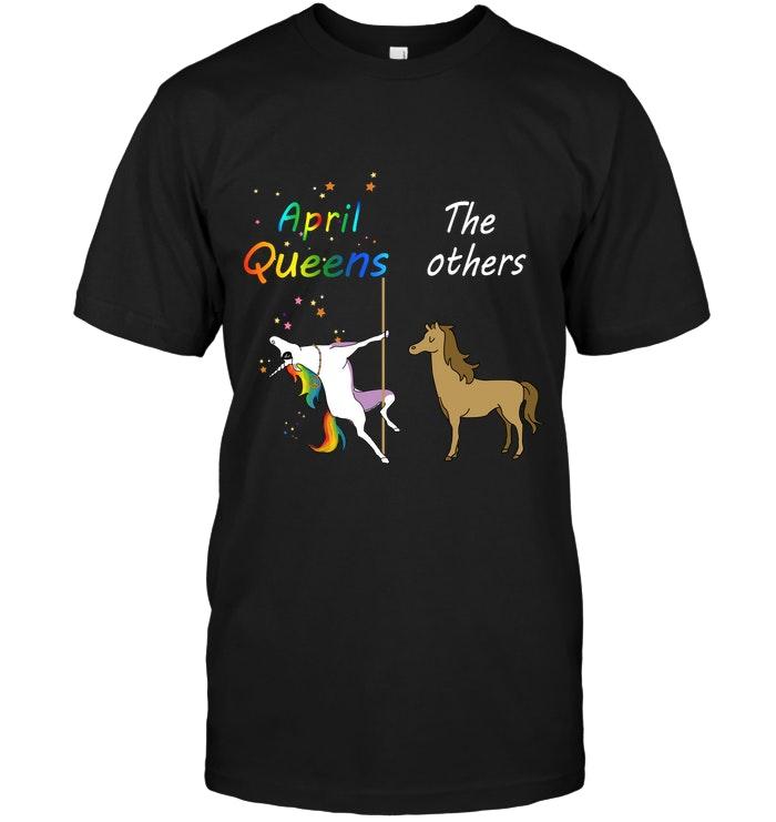 April Queens Unicorn The Others Horse Black T Shirt