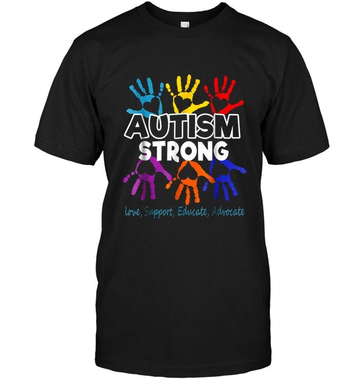 Autism Autism Strong Black T Shirt