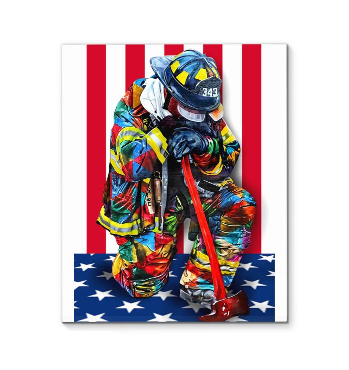 Autism Firefighter Canvas