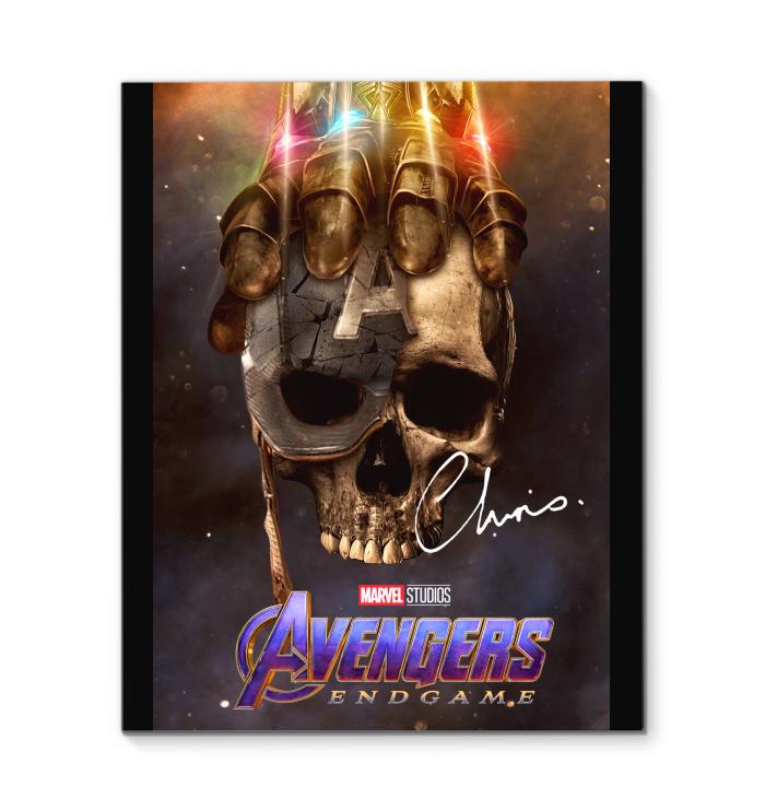 Avenger Endgame Infinity Gauntlet Captain America Skull Canvas