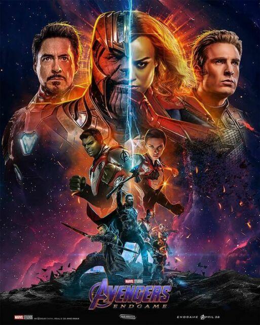 Avenger Endgame Iron Man Thanos Captain Marvel Captain America Poster Canvas