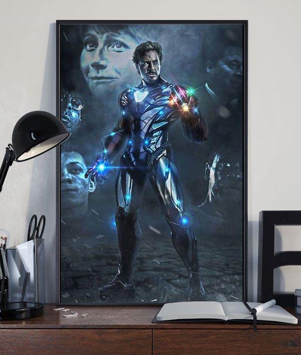 Avenger Endgame Iron Man Infinity Gauntlet Poster Canvas
