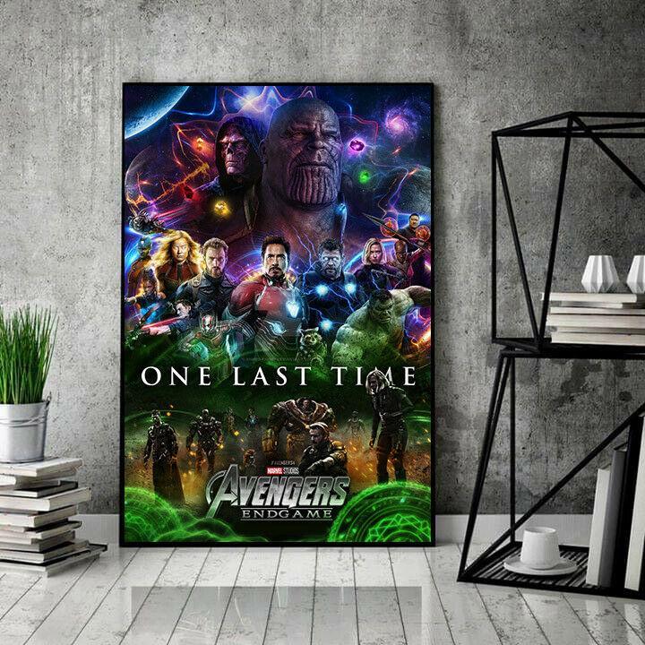 Avenger Endgame One Last Time Poster Canvas