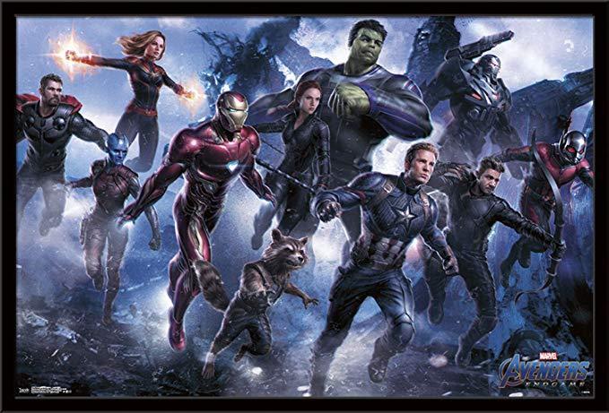 Avenger Endgame All Superheroes Fighting Poster Canvas