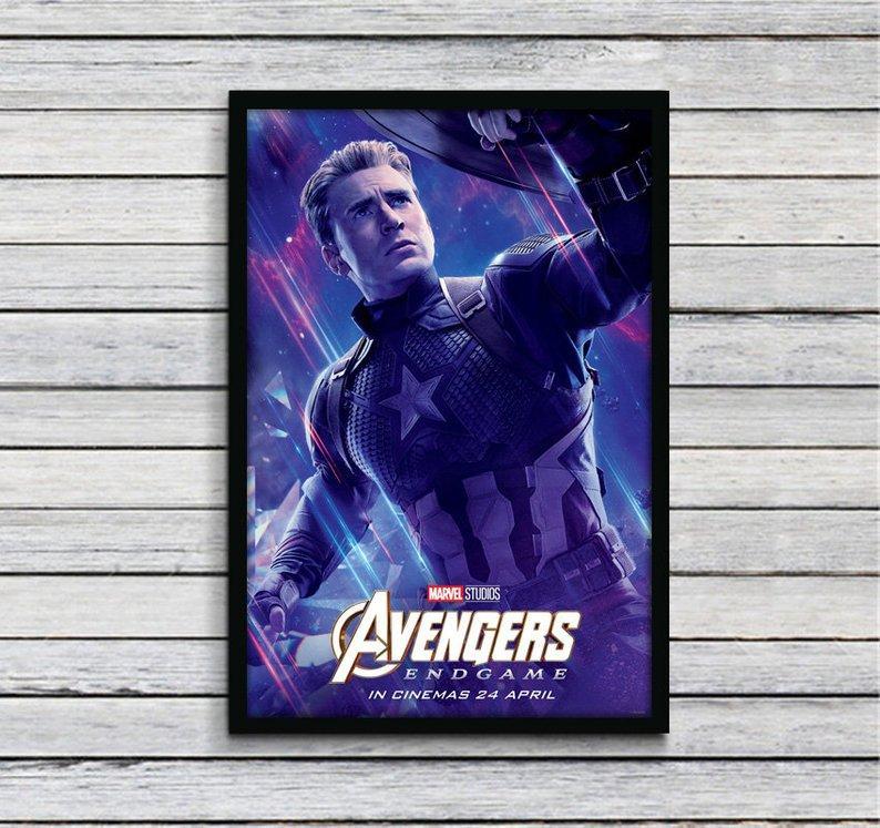 Avenger Endgame Captain America Poster Canvas