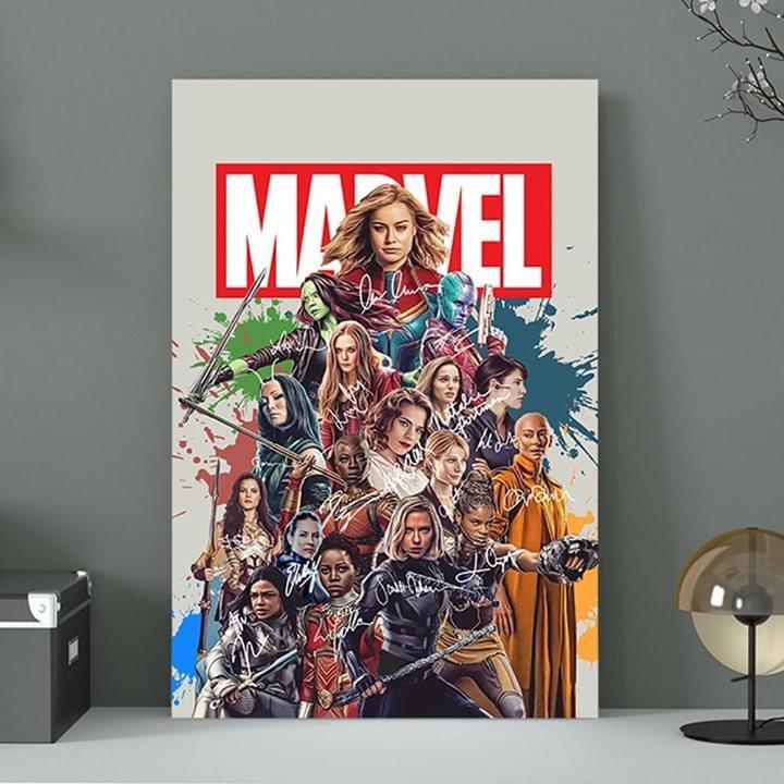 Avenger Endgame Female Superheroes Paint Art Poster Canvas