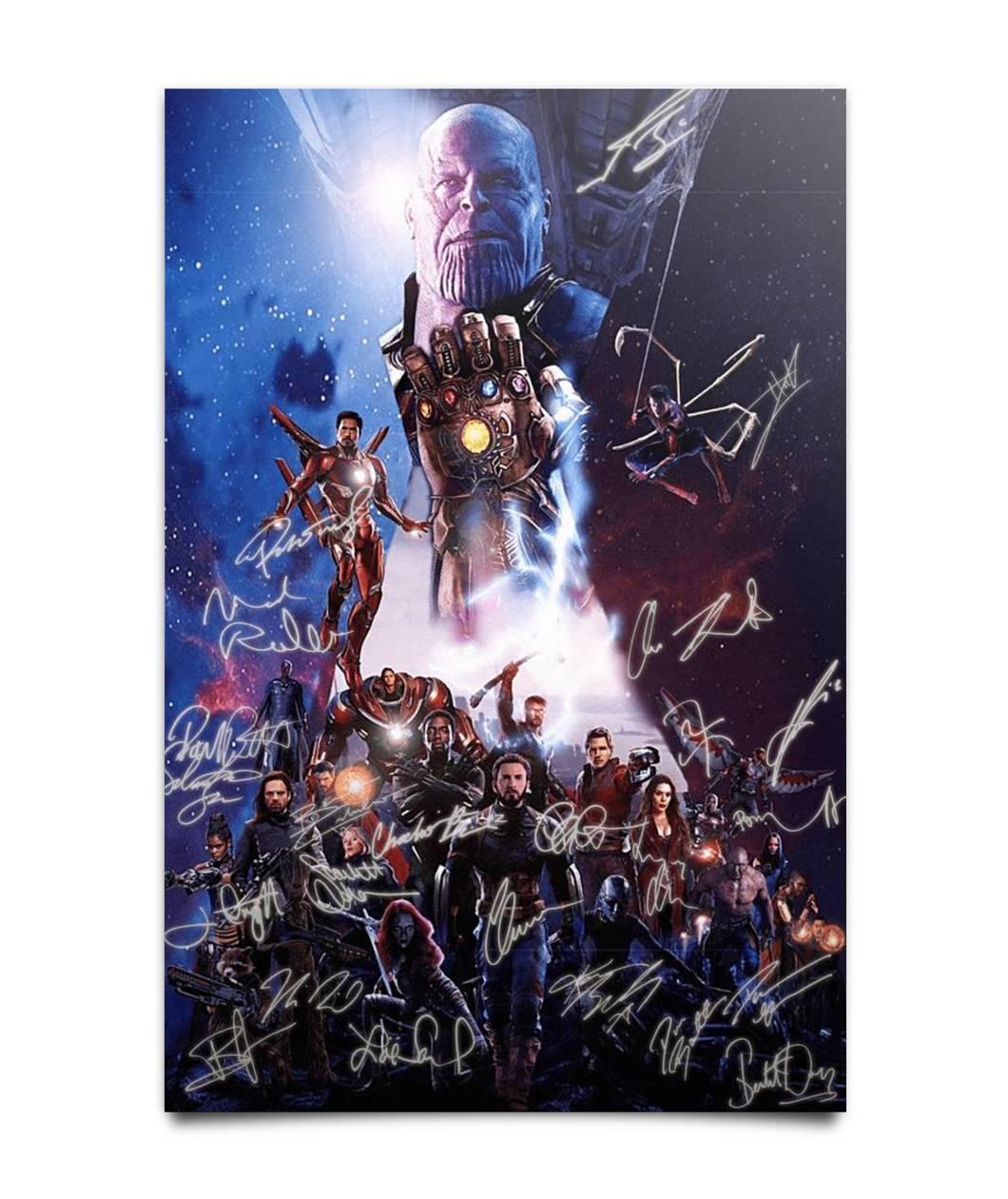 Avenger Endgame Poster Actors Signed Poster Canvas