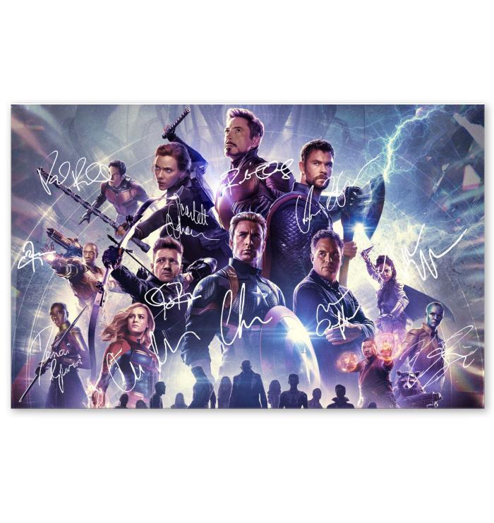 Avenger Endgame Superheroes Signed Poster Canvas