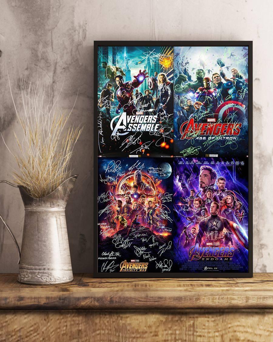 Avenger All Movies Signed Poster Canvas