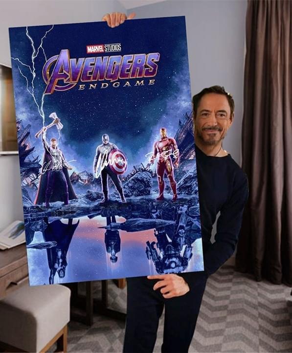 Avenger Endgame Thor Captain America Iron Man Signed Poster Canvas