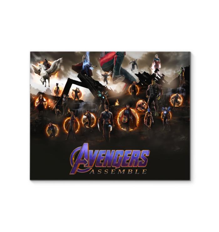 Avengers Endgame Assemble All Super Heroes United Canvas