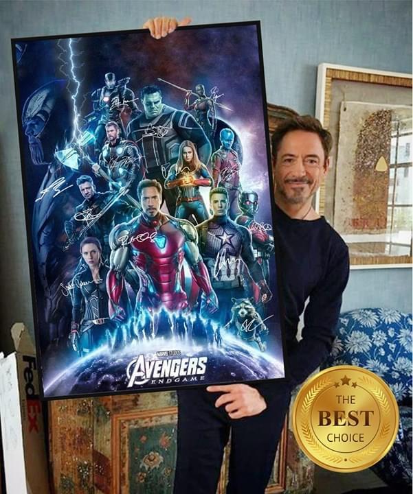 Avengers Endgame Superheroes Signed Poster Canvas