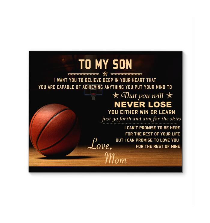 Basketball To Son I Promise To Love You For The Rest Of My Life Canvas