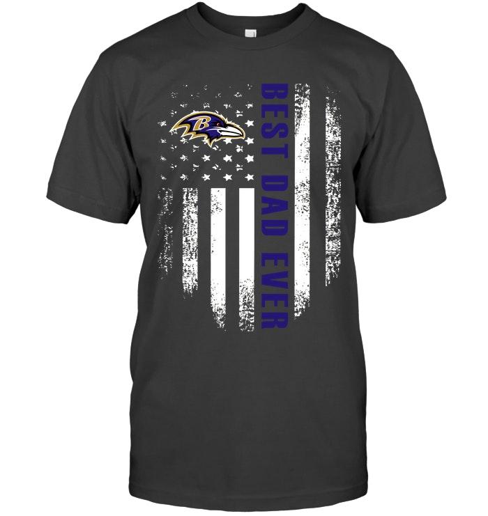 Best Baltimore Ravens Dad Ever American Flag Shirt