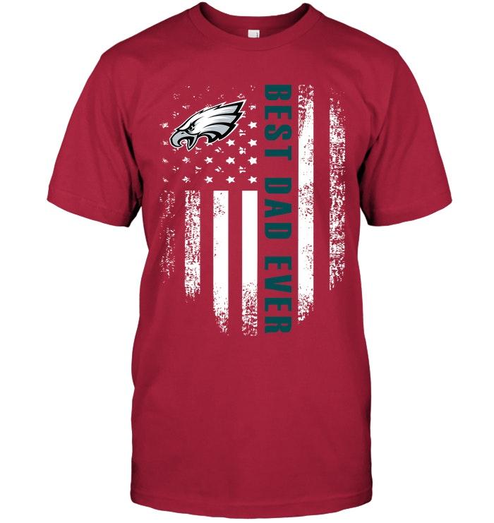 Best Philadelphia Eagles Dad Ever American Flag Shirt