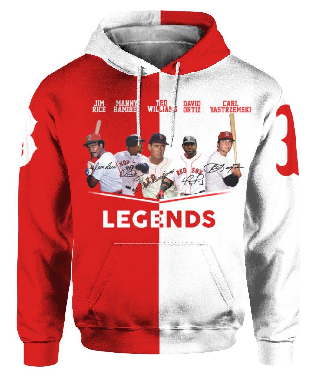 Boston Red Sox Legend Player 3d Full Printed Shirt