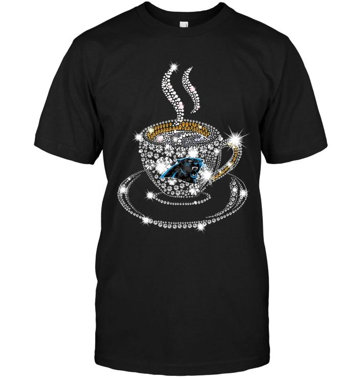 Carolina Panthers Coffee Cup Diamond Glitter Shirt