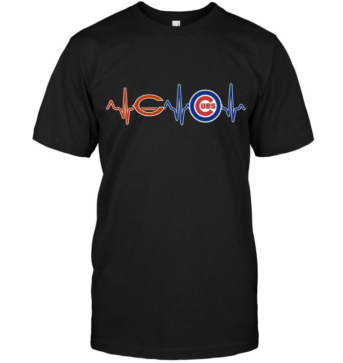 Chicago Bears Chicago Cubs Heartbeat Shirt