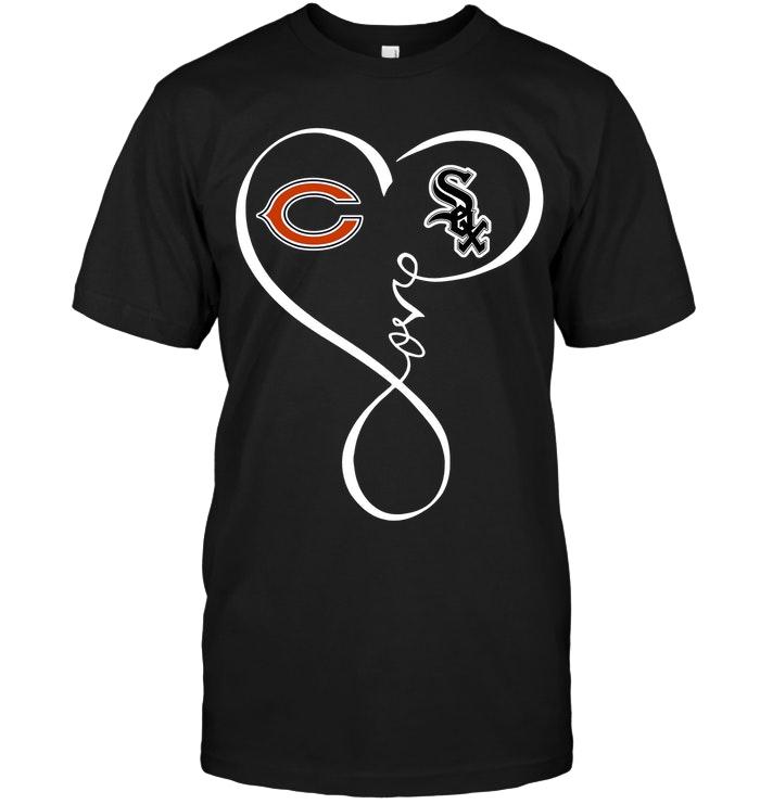 Chicago Bears Chicago White Sox Love Heart Shirt
