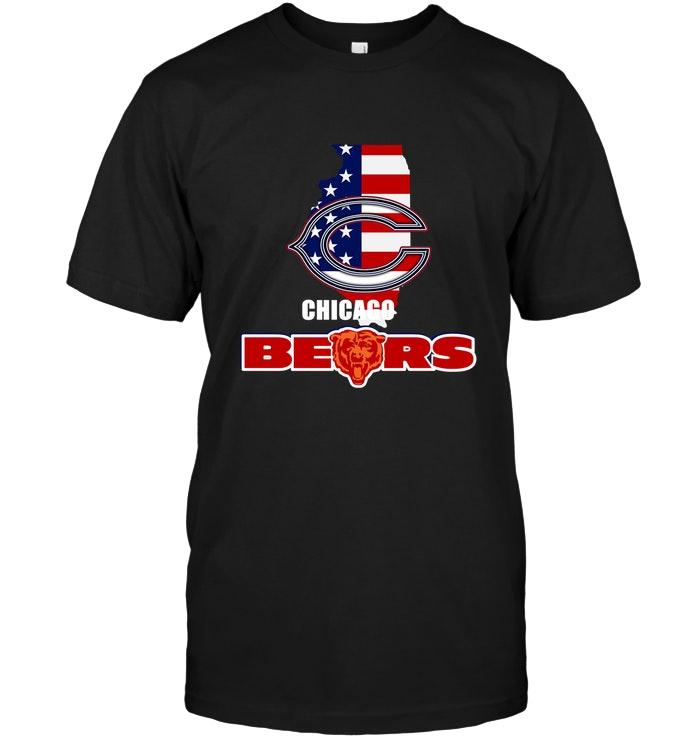 Chicago Bears Illinois 4th July Independence Day American Flag Shirt