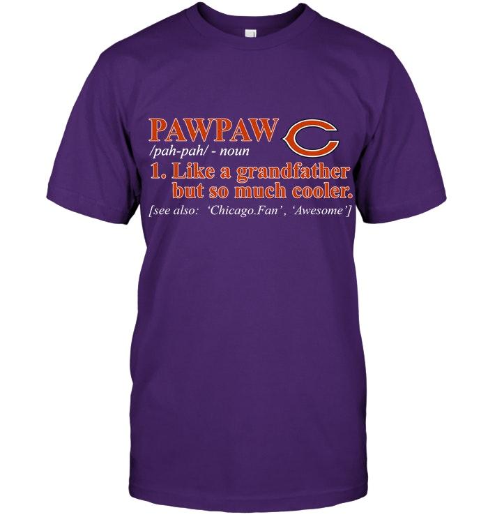 Chicago Bears Pawpaw Like Grandfather But So Much Cooler Shirt
