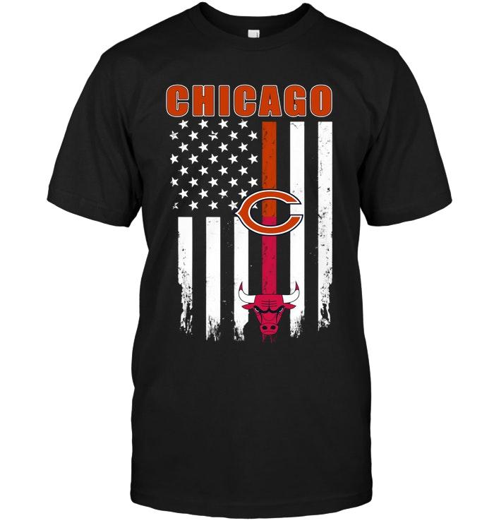 Chicago Chicago Bears Chicago Bulls American Flag Shirt
