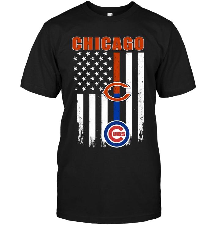 Chicago Chicago Bears Chicago Cubs American Flag Shirt