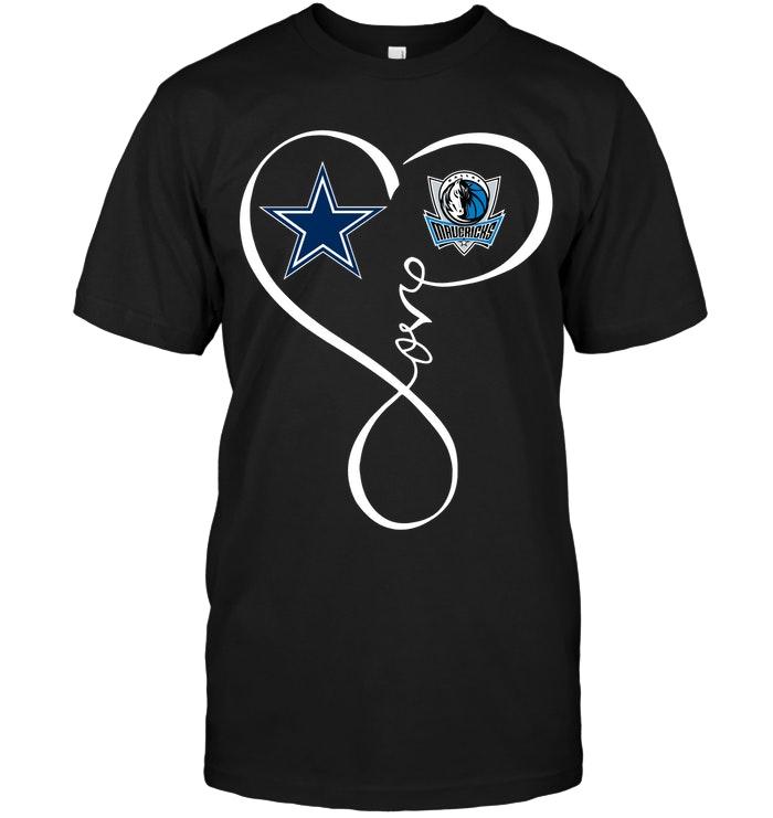 Dallas Cowboys  Dallas Mavericks Love Heart Shirt
