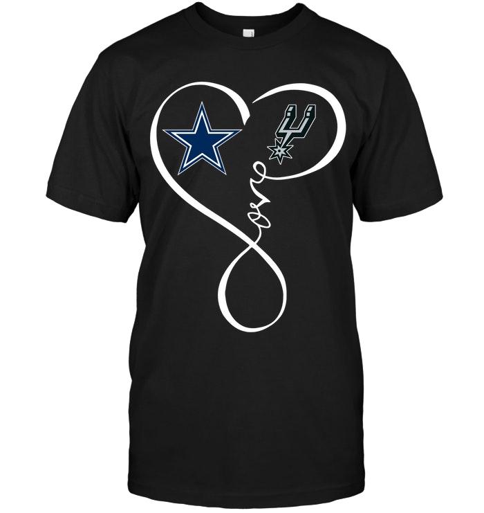 Dallas Cowboys  San Antonio Spurs Love Heart Shirt
