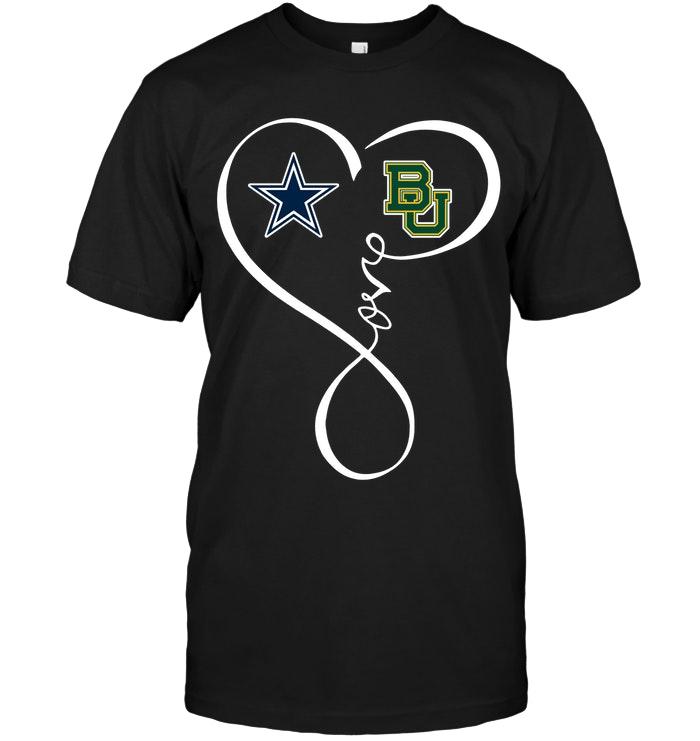 Dallas Cowboys Baylor Bears Love Heart Shirt