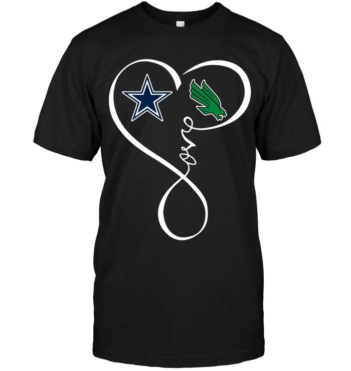 Dallas Cowboys North Texas Mean Green Love Heart Shirt