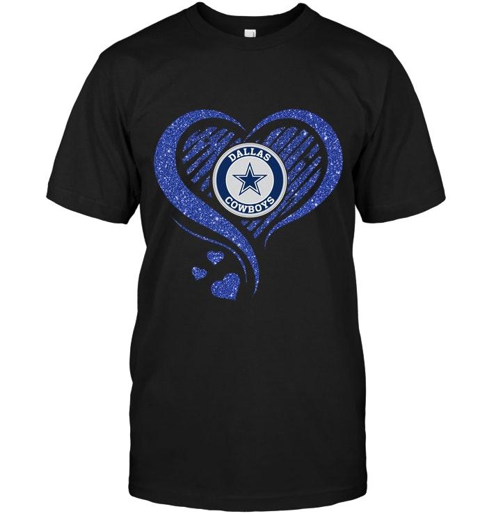 Dallas Cowboys Heart Glittering Shirt