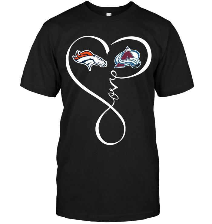 Denver Broncos Colorado Avalanche Love Heart Shirt