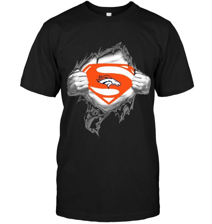 Denver Broncos Superman Ripped Shirt
