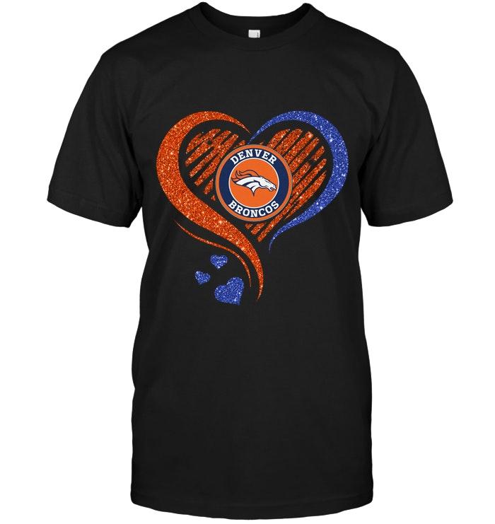 Denver Broncos Heart Glittering Shirt